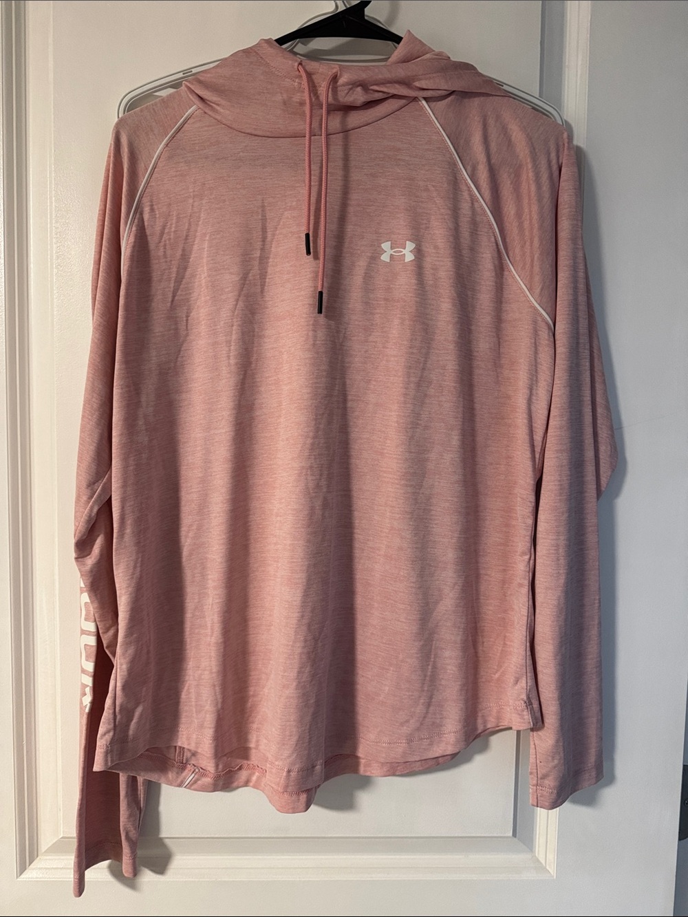 Under Armour Light Pink Hooded Long Sleeve Pullover Top